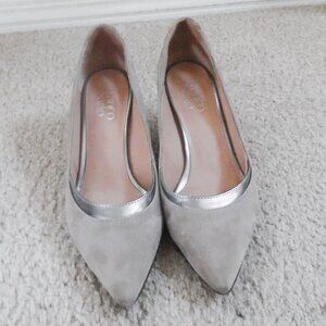 Franco Sarto - Real Suede  Shoes in Silver/grey, Size 8 M